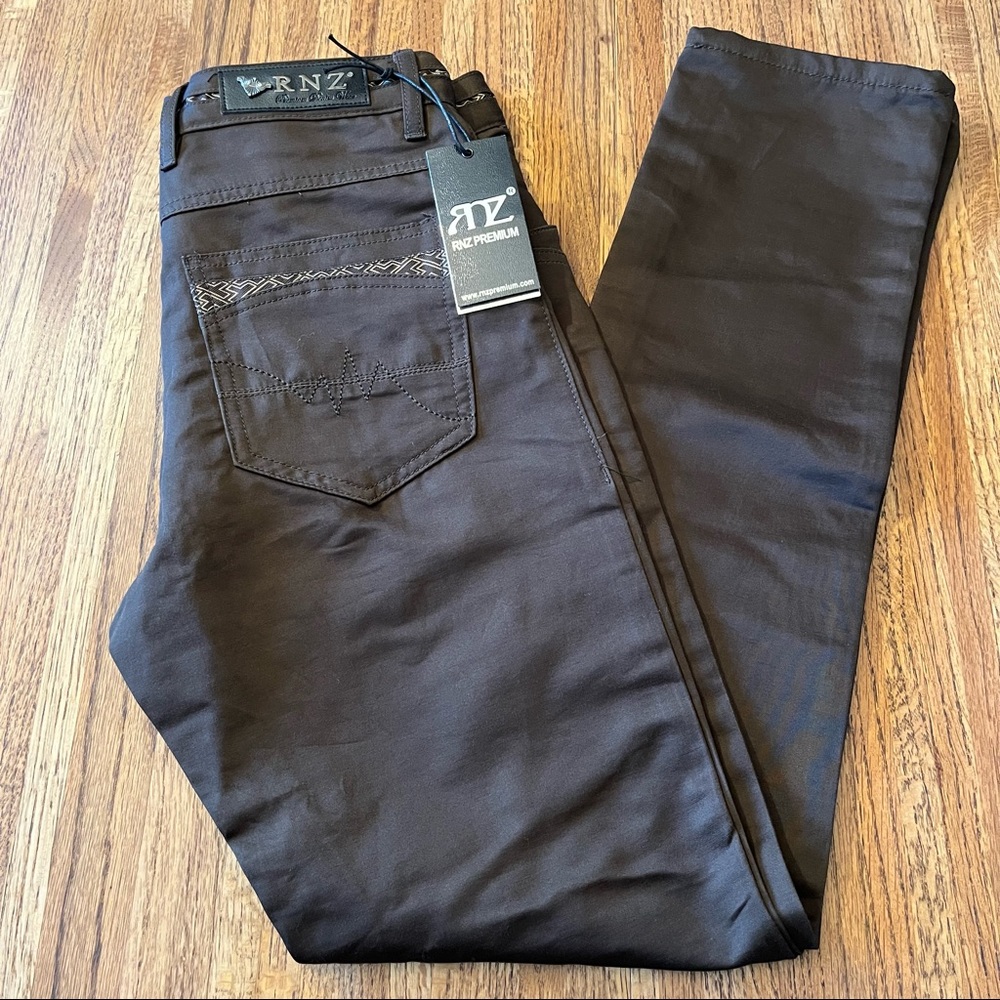 RNZ Premium Designer Fashion Brown Pants Size 30 NWT